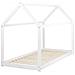Letto Per Bambini Casa Legno Di Pino Tosse 90 X 200 Cm Bianco - Foto miniatura 7