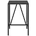 Tavolo Da Bar Con Piano In Vetro Nero 70x70x110 Cm Polyrattan - Foto miniatura 3