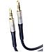 Cavo Ausiliario Jack 3,5 Mm Alluminio Robusto Suono Nitido 1 Metro, Nero - Foto miniatura 4