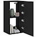 Mobile TV a Parete con Luci LED Nero 40,5x35x80 cm - Foto miniatura 3