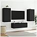 Mobile TV a Parete con Luci LED Nero 40,5x35x80 cm - Foto miniatura 7