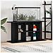 Supporto Acquario 120x40x60 cm Legno Multistrato Rovere Nero - Foto miniatura 1