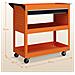 Carrello Porta Attrezzi con Manico Laterale, Cassetto e 3 Ripiani in Acciaio, 82x35x76 cm, Arancione - Foto miniatura 6