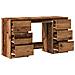 Scrivania Legno Antico 140x50x77 Cm In Legno Multistrato - Foto miniatura 6