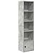 Libreria Grigio Cemento 31x24x127 Cm In Legno Multistrato - Foto miniatura 2