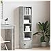 Libreria Grigio Cemento 31x24x127 Cm In Legno Multistrato - Foto miniatura 3