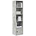 Libreria Grigio Cemento 31x24x127 Cm In Legno Multistrato - Foto miniatura 1