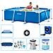 Piscina Fuori Terra - Rettangolo - 220x150x60 Cm - Blu - Include Accessori Coordinati A21 - Foto miniatura 1