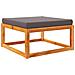 Lusso Casadino -  Poggiapiedi Giardino Con Cuscino 65x65x29 Legno Massello Acacia - Foto miniatura 1