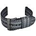 Elegante Cinturino Per Orologio In Nylon Da 24/22/20/18 Mm Con Fibbia Nera Black 22 Mm - Foto miniatura 1