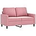 Set di Divani 3 pz con Cuscini rosa in Velluto - Foto miniatura 3