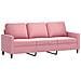 Set di Divani 3 pz con Cuscini rosa in Velluto - Foto miniatura 4