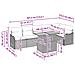 Set di Divani da Giardino  7 Pezzi con Cuscini Grigio Polyrattan, Divano da Giardino  2 Posti con Contenitore & Cuscini Grigio Polyrattan - Foto miniatura 9