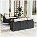 Set di Sofà da Giardino 6 Pezzi con Cuscini Nero Polyrattan - Foto miniatura 2