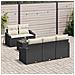 Set di Sofà da Giardino 6 Pezzi con Cuscini Nero Polyrattan - Foto miniatura 3