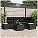 Set Divano da Giardino a 5 Pezzi con Cuscini Beige Polyrattan - Foto miniatura 2