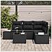 Set Divano da Giardino a 5 Pezzi con Cuscini Beige Polyrattan - Foto miniatura 3