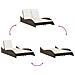 Lettino Prendisole con Cuscini Marrone 114x205x73 cm Polyrattan - Foto miniatura 8