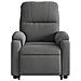 Poltrona a Rialzo Massaggi Reclinante Grigio Scuro Microfibra - Foto miniatura 9