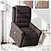 Poltrona Alzapersona Massaggi Reclinabile Marrone Scuro Tessuto - Foto miniatura 3