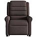 Poltrona Alzapersona Massaggi Reclinabile Marrone Scuro Tessuto - Foto miniatura 5