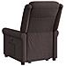 Poltrona Alzapersona Massaggi Reclinabile Marrone Scuro Tessuto - Foto miniatura 7