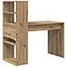 Scrivania con spazio di archiviazione Rovere Artigianale 113x54x120 cm Legno ingegnerizzato - Foto miniatura 6