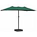 Ombrello da giardino Verde 385 x 209 x 244 cm Tessuto - Foto miniatura 6