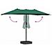 Ombrello da giardino Verde 385 x 209 x 244 cm Tessuto - Foto miniatura 8