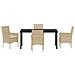 Set da Pranzo per Giardino con cuscino 5 pcs Beige Poly Rattan - Foto miniatura 7