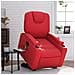 Poltrona Alzapersona Reclinabile Massaggio Rosso in Similpelle - Foto miniatura 2