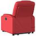 Poltrona Alzapersona Reclinabile Massaggio Rosso in Similpelle - Foto miniatura 5