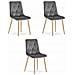 Sedia TYRA in velluto grigio scuro con gambe in legno x3 - Foto miniatura 1