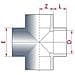 Raccordi Pvc  Croce Pvc 50mm Pn16  Giunto Per Tubi - Foto miniatura 2