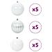 Set di Palle di Natale 15 pcs Bianco Plastica - Foto miniatura 3