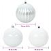 Set di Palle di Natale 15 pcs Bianco Plastica - Foto miniatura 5
