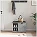 Panca per ingresso con cuscino Grigio Cemento 60 x 38 x 46 cm - Foto miniatura 4