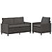 Set di divani 2 pcs Grigio Scuro Tessuto - Foto miniatura 1