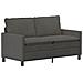 Set di divani 2 pcs Grigio Scuro Tessuto - Foto miniatura 4