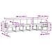 Set di divani da esterno 6 pcs Bianco e Antracite Poliestere - Foto miniatura 8