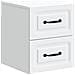 Mobiletto da notte a muro 2 pcs Bianco 34,5 x 33 x 40 cm - Foto miniatura 3