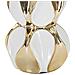 Lampada Da Tavolo Glam Balls In Ceramica Bianca E Oro Con Base A Sfere - Foto miniatura 4