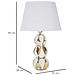 Lampada Da Tavolo Glam Balls In Ceramica Bianca E Oro Con Base A Sfere - Foto miniatura 6