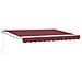 Tenda retrattile Borgogna 3,5 x 2 m 100% Poliestere e Alluminio - Foto miniatura 1