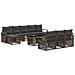 Set Divano da Giardino 11 pz Grigio e Grigio Scuro polyrattan - Foto miniatura 1
