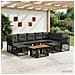 Set Divano da Giardino 10 pz Nero e Grigio scuro polyrattan - Foto miniatura 6