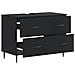 Armadio per Lavabo da Bagno HAARLEM Nero 82 x 41 x 58,5 cm - Foto miniatura 3