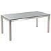 Set Di Tavolo E 6 Sedie Da Giardino In Acciaio, Granito E Fibra Tessile Beige - Piano Singolo- Grigio Lucido - 180cm - Grosseto - Foto miniatura 6