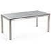 Set Di Tavolo E 6 Sedie Da Giardino In Acciaio, Granito E Fibra Tessile Beige - Piano Singolo- Grigio Lucido - 180cm - Grosseto - Foto miniatura 21