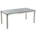 Set Di Tavolo E 6 Sedie Da Giardino In Acciaio, Granito E Fibra Tessile Beige - Piano Singolo- Grigio Lucido - 180cm - Grosseto - Foto miniatura 18